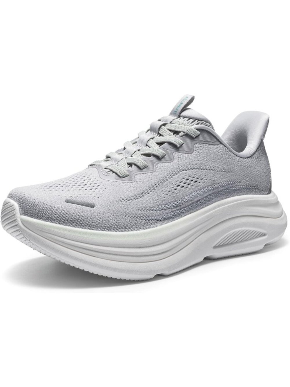 Women's Grey Comfortable Cushion Arch Support Athletic Fashion Walking Sneakers